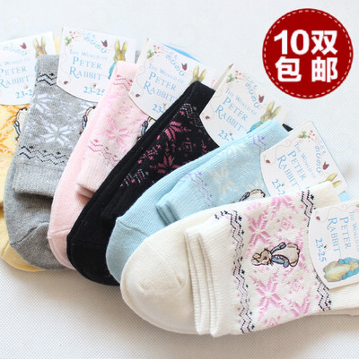 100% cotton embroidery socks for women
