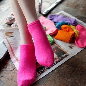 12pairs/lot Women Solid Candy Color Short Sock Cute SOX Free Shipping