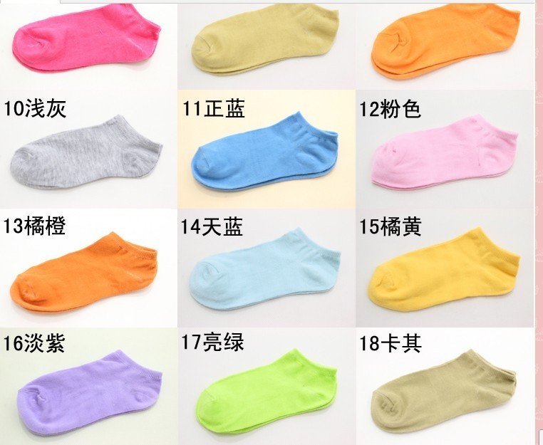 20 pairs a lot Cotton 34-39 yards Free Shipping For women sock(COLOR SEND RANDOMLY)