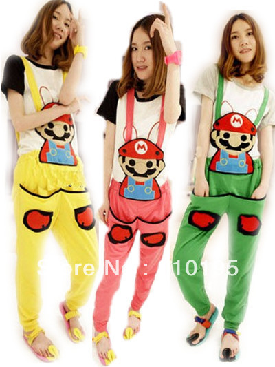 2011 invincible lovely Super Mario overalls / leisure trousers/pants free shipping