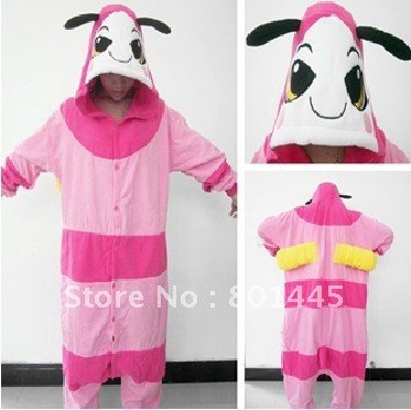2012 adult long sleeve romper with hat nonopnd one piece stretchy sleeper soft polar fleece for 145~185cm free shipping