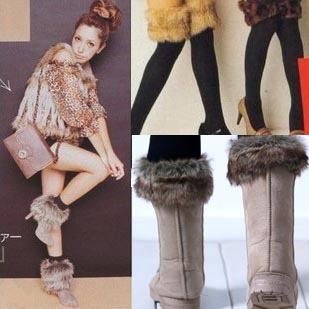 2012 classic long-haired fur roll up hem snow autumn and winter sock boot socks boot covers FREE SHIPPING
