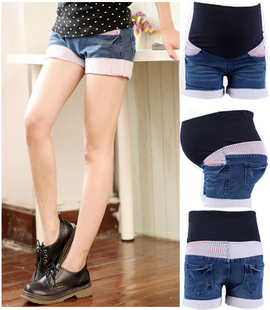 2012 fashion maternity clothing maternity shorts 2 draw roll up hem pants knee-length maternity pants