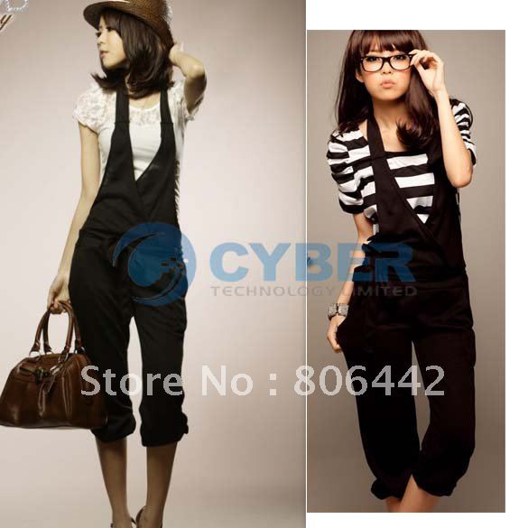 2012 Korean Fashion Women's Halter Cotton Short Summer Jumpsuits Trousers Rompers free shipping