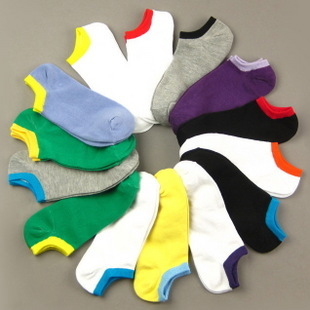 2012 male Women sweat absorbing sports invisible sock slippers spring and summer shallow mouth 100% cotton socks 24