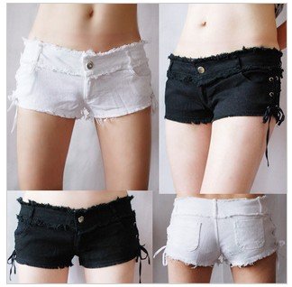 2012 new cotton elastic side vent is bathed in water Pack hip sexy low waist shorts hot pants