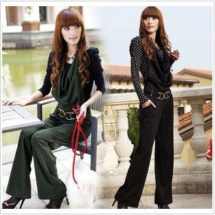 2012 new overalls for loose large size, women's piece pants, gift belt Free Shipping-G196