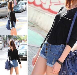 2012 new women's shorts shorts in summer fashion flange straight jeans