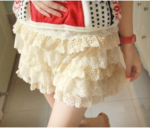 2012 Novel Fashion Women's Short /Lace Pleated individual Shorts Just like a Skirt/called Short Skirt  /20pieces EMS Free