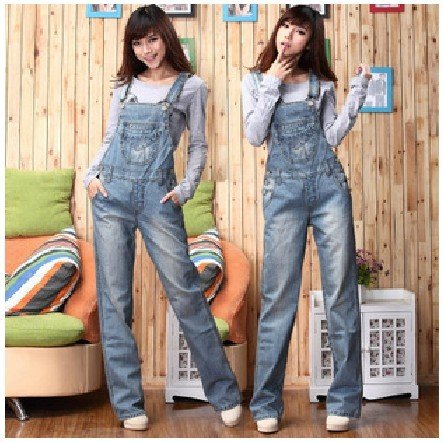 2012 - the fall of the new light-colored strap trousers, fashion casual women straight jeans