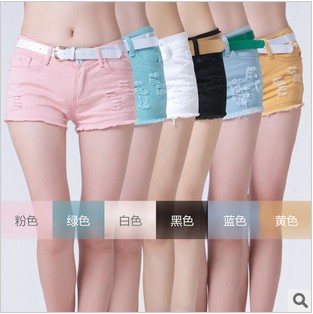 2013 New Year fashion women's Summer new wild holes in jeans shorts shorts 303-502