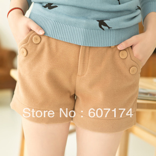 2013 spring women's personality sweet all-match slim wave edge woolen shorts casual lady shorts Size:S-XL #2347