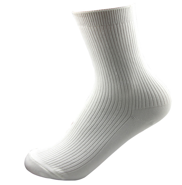 20pcs/lot woman solid  polyester white socks lady middle tube breathable socks