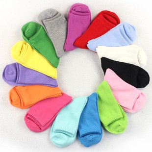 8 pair In tube  solid color female candy cotton socks/random