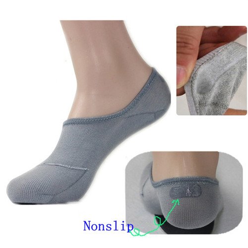 Bamboo Fibre Socks Ankle Low-cut Cotton No-show Silicon Gel Nonslip[040628]