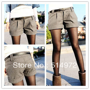 Best selling!!Two Colors Turn-Up Straight Boot Cut Plus Large Casual Shorts ladies scanties women breechcloth free shipping