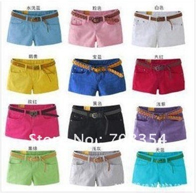 Best Selling Women's Colorful Candy  Pencil short Pant/Hot Pant