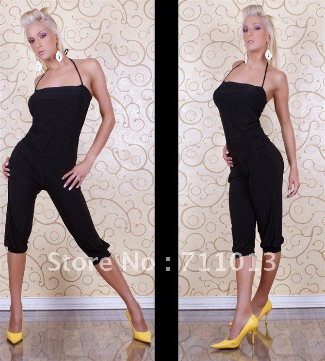 Black gallus women fashion clothes, Casual jumpsuits, slimming sexy lingerie
