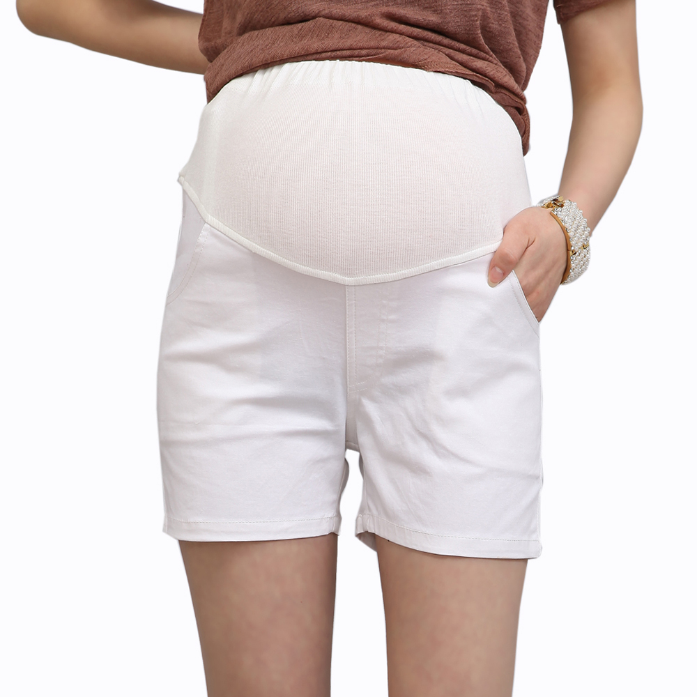 Blmm maternity pants summer all-match 100% cotton maternity shorts knee-length pants belly pants casual shorts