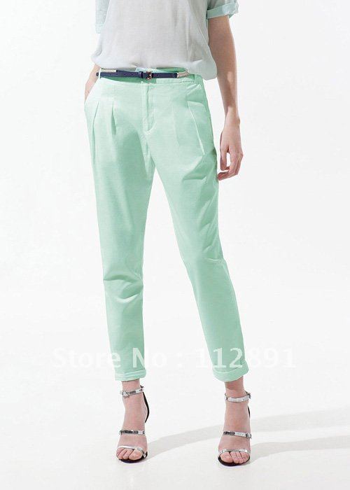 chic candy color casual trousers   H042