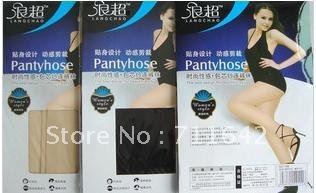 Core silk panty hose black/incarnadine fashion stockings silk stockings