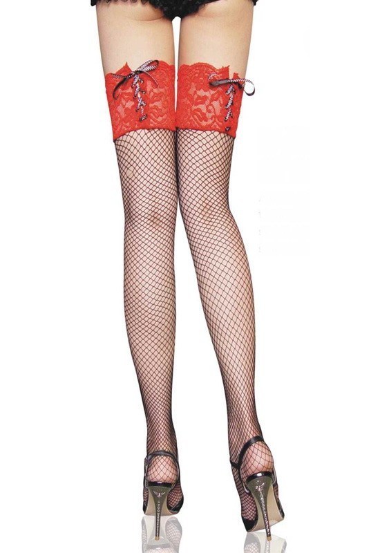 Dl sexy black lace decoration fishnet stockings straight socks stocking slip-resistant lc7815-2