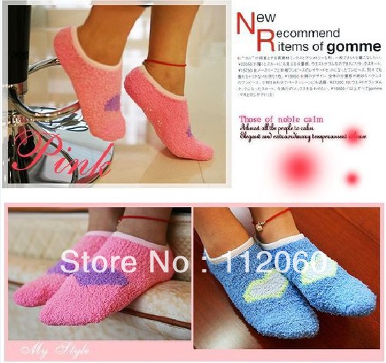 EMS [Free Shipping] 60 Pairs/lot Top Quality! women home socks , floor  ankle socks , anti slip socks , multicolor
