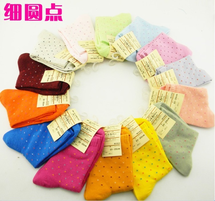 F04123-15 Mix color Pattern Cotton Socks Women Soft Comfortable Lady Media corta sock + Freeship