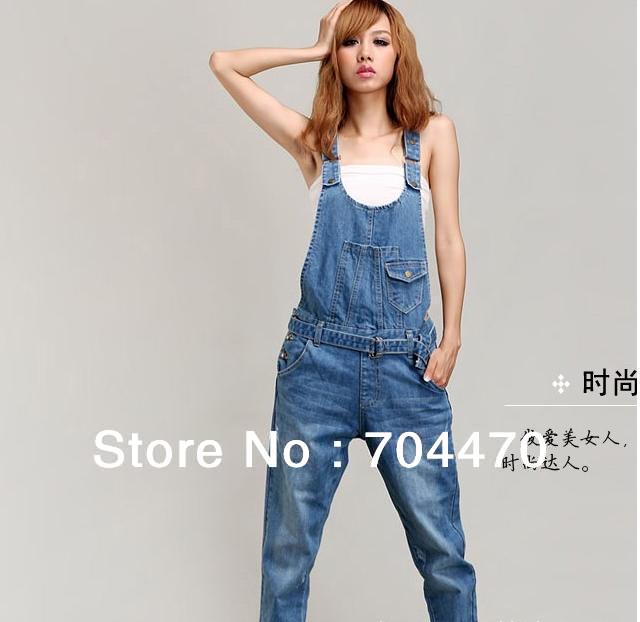 Factory direct sale 2012 autumn new product overalls conjoined twin pants panty han's overalls jeans
