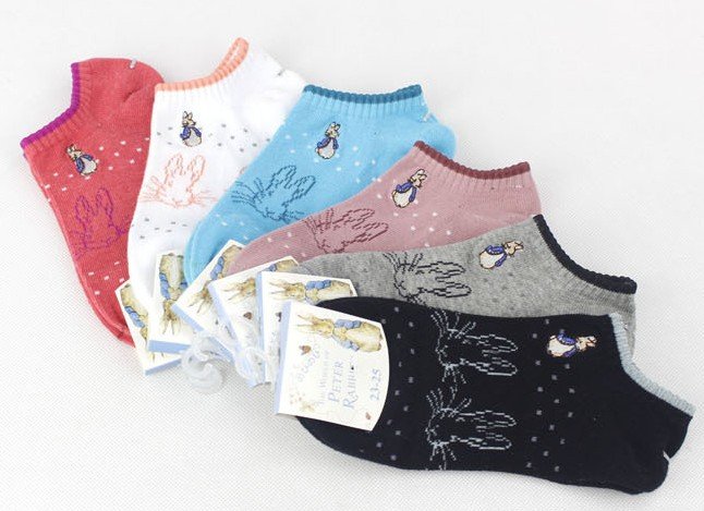 Fashion Brand Animal Embroidery Women Cotton Invisible Boat Socks,24 Pair/Lot+Free shipping