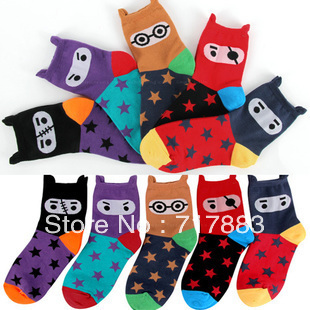 FASHION Cartoon three-dimensional five-pointed star women's 100% cotton socks,2013 hot sale casual socks,free shipping