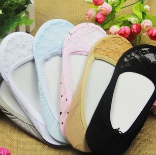 Free shipping 10pairs/lot  Flat Half lace Lace Sock Invisible Asakuchi Socks Nvwa Tablet lace invisible socks