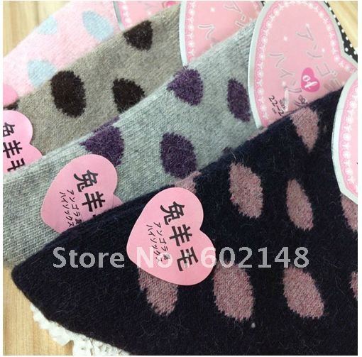 Free shipping 10pcs/lot Rabbit wool socks autumn and winter warm in barrel cotton socks