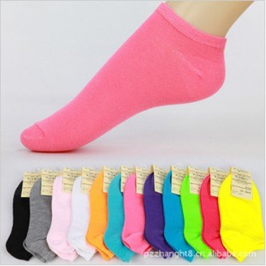 Free Shipping 5 pairs Candy Colors Cotton Womens Fashion Low Cut Ankle Crew Slipper Socks