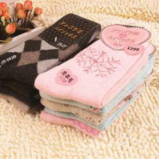 Free Shipping! 5paris/lot Beautiful Hot-selling Rabbit Wool Socks Autumn and Winter Thermal Thickening Socks