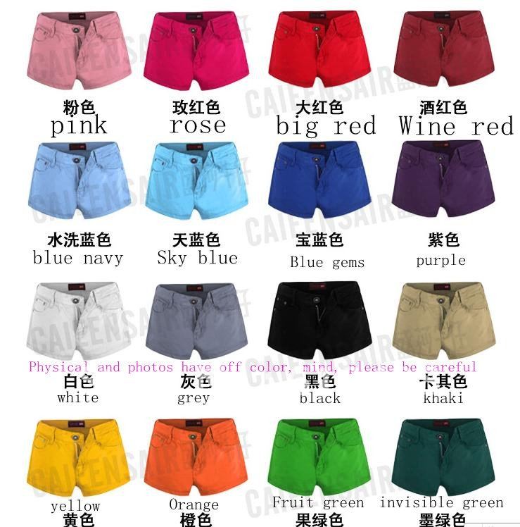 free shipping 5pcs a lot hot best selling new fashion women's candy pencil short pant hot pant 5056