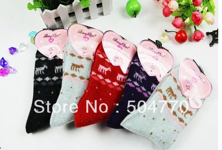 Free shipping 5pcs/lot soft and warm wool Women socks/ warm socks for winter H005B
