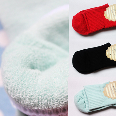 Free Shipping A310 100% Cotton Thickening Warm Solid Color Women's Socks for Autumn & Winter Loop Pile Socks Wholesale