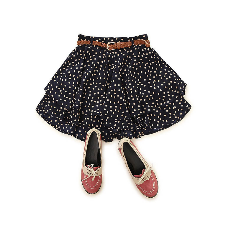Free shipping! B031-278 female 2012 summer sweet dot polka dot elastic waist shorts skorts shorts
