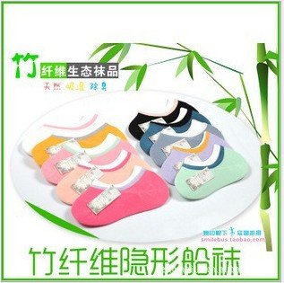 Free shipping Bamboo fiber women's ankle socks color mix D-065