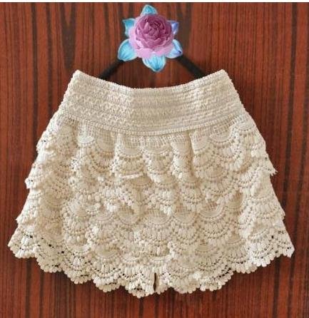 free shipping   can mix order Fashion Lace Tiered Short Skirt Under Safety Pants Shorts