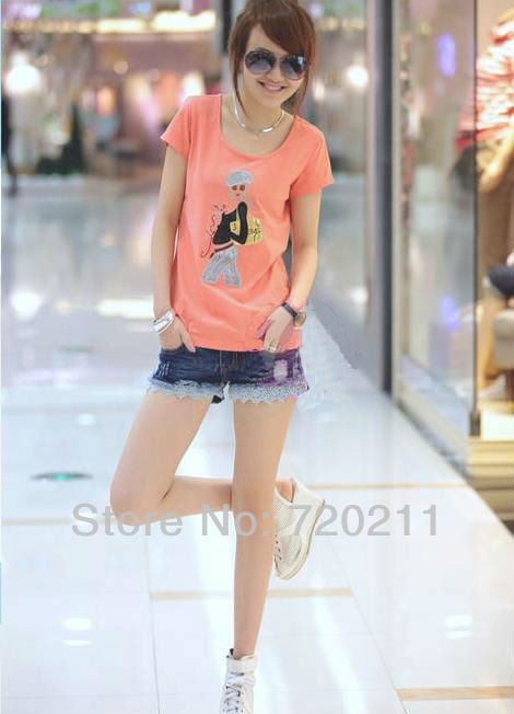 Free shipping! casual mid waist casual Jeans shorts women 2013, hot selling cheap denim shorts 2013