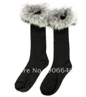 FREE SHIPPING Good quality Long(56cm)-haired fur winter snow socks,plush socks 5Pairs/LOT
