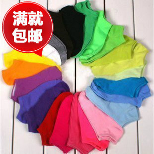 free shipping!!! High quality candy color 100% cotton socks 20pairs/lot