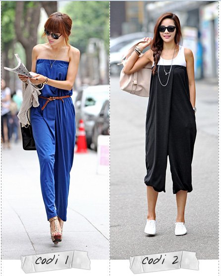Free Shipping!/Leisure wiping a bosom Conjoined clothing/ leisure trousers /Match chatelaine (blue/black) Jumpsuits/RG8033
