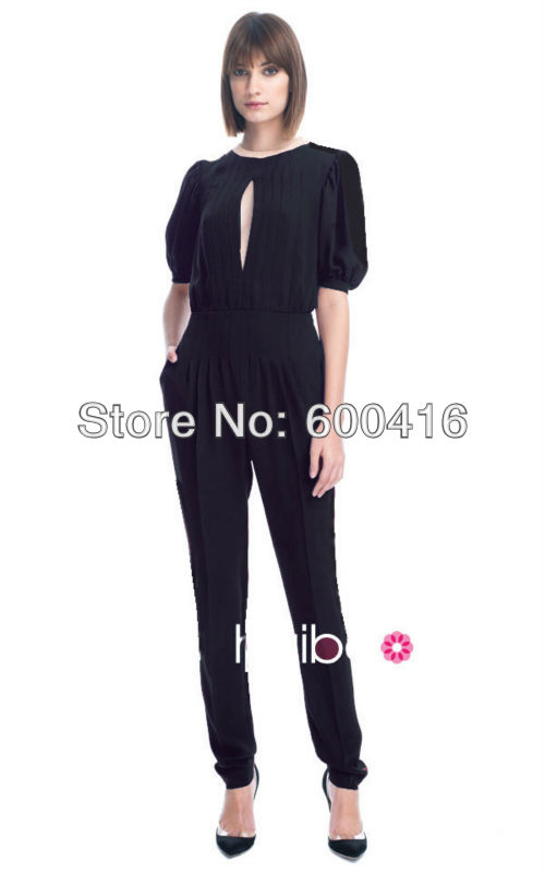 Free  Shipping New Arrival Celebrity  Style Cambric Jumpsuits for women 1220XD02