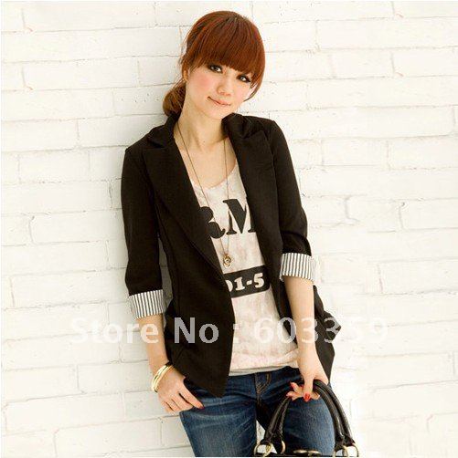 Free shipping,New Arrival,Ladies OL Chic Suit Jacket,Formal Black Suit Blazer#4000