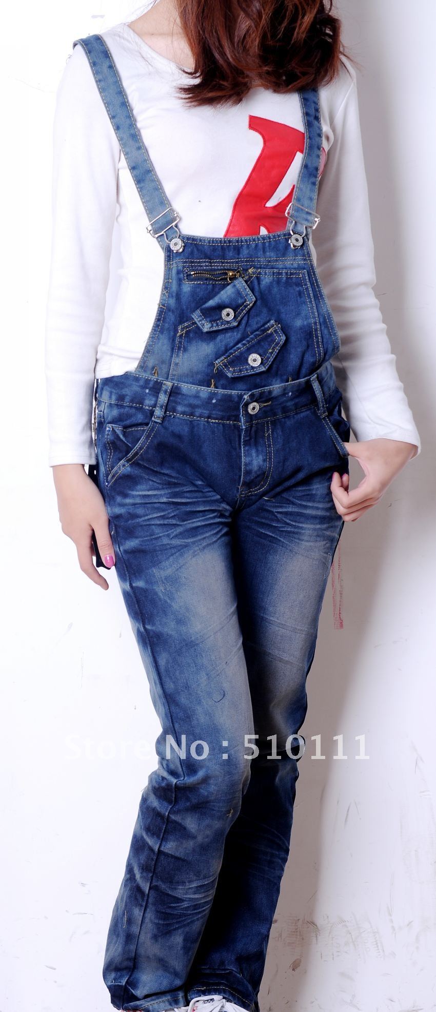 Free Shipping new design women's jeans brand jeans, overalls,Lady's Long Jeans,Denim Trousers,Blue #9008