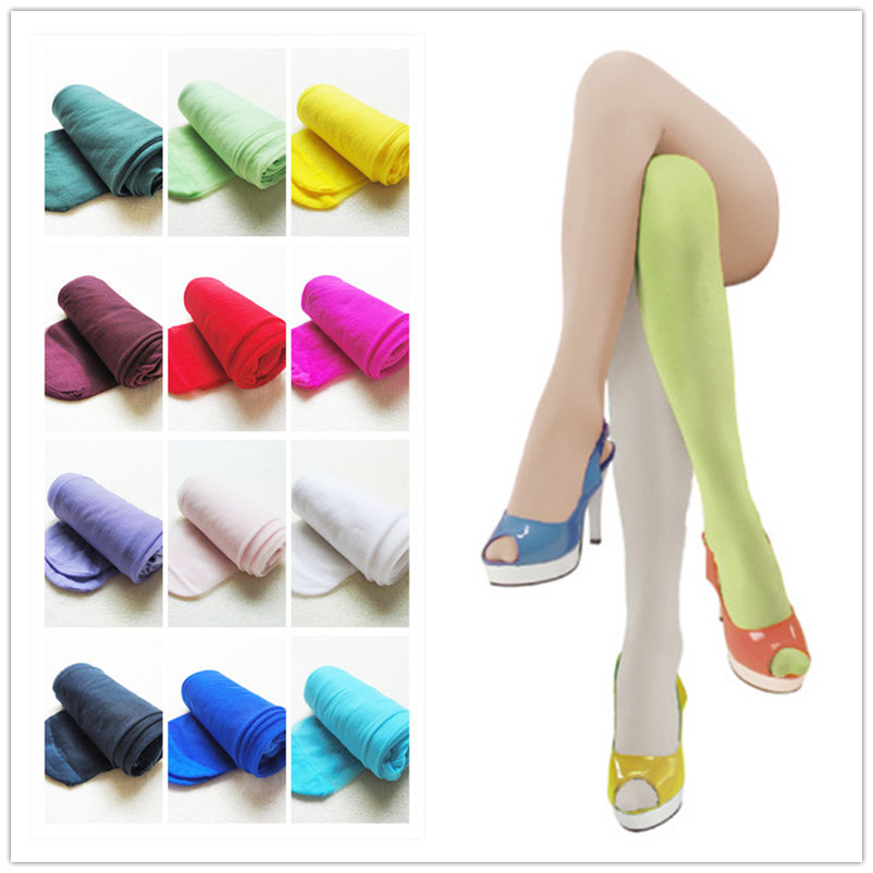 Free shipping Socks multicolour stockings 15d ultra-thin pantyhose candy color socks stovepipe socks female 20pair