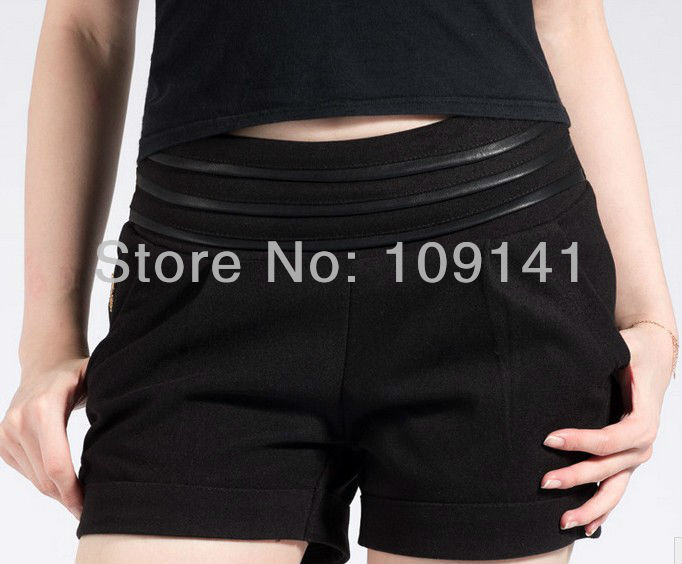 Free shipping summer fashion JC sexy women's shorts in black 1036b